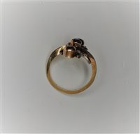 Ringe Guerretta Gioielli Dame ANELLO STILE ANTICO in Gelbgold Zaffiro GUERR136 - GUERR136